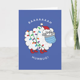 Cartão Belny Baah Humbug Ovelhas com máscara e luzes C