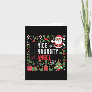 Cartão Belo Anjo Engraçado Natal Pai Natal
