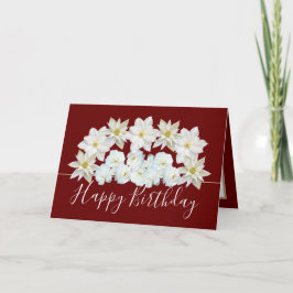Cartão Belo Buquê Chic Floral White Flower Birday