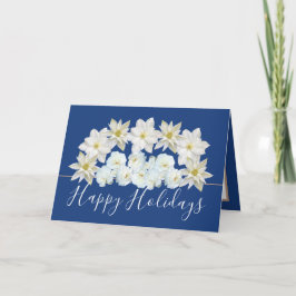 Cartão Belo Buquê Floral Chic Flor Branca Feriado