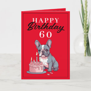 Cartão Belo Cachorro Negro e Vermelho Marido Aniversário