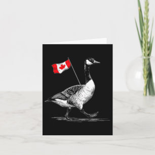 Cartão Belo Canadá Animal Com Bandeira Para Alas De Ganso