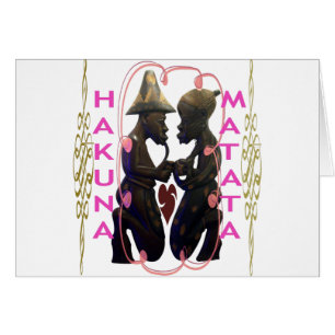 Cartão Belo Casal Africano Incrível: Uma Arte Romântica