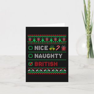 Cartão Belo Checklist para o Natal britânico