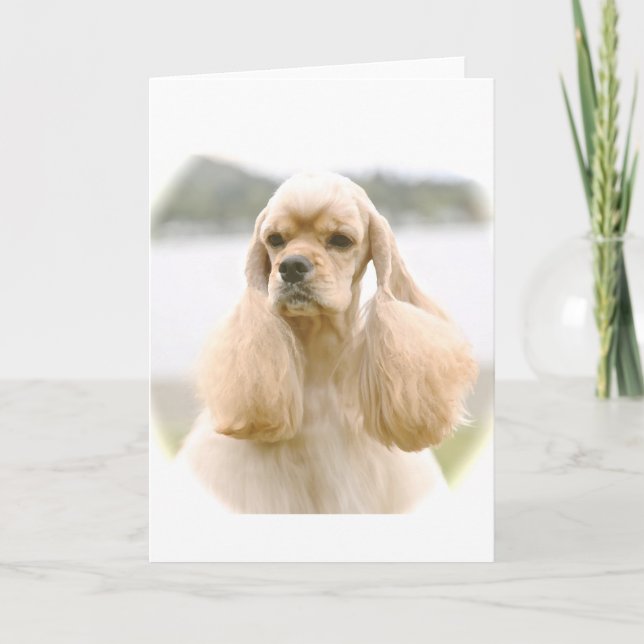 Cartão Belo Cocker Spaniel Americano (Frente)