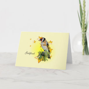 Cartão Belo Desenho Goldfinch é uma estrela