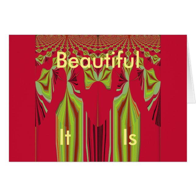 Cartão Belo É Belo e adorável Texto (Frente Horizontal)