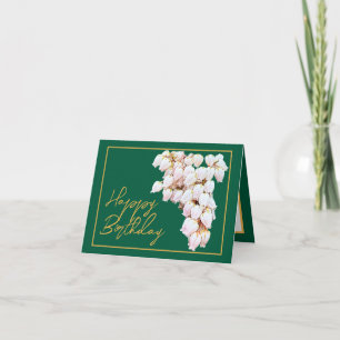 Cartão Belo Feliz Aniversário Branca Pieris Flores