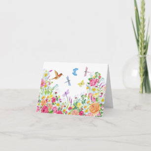 Cartão Belo Jardim de Flores de Água