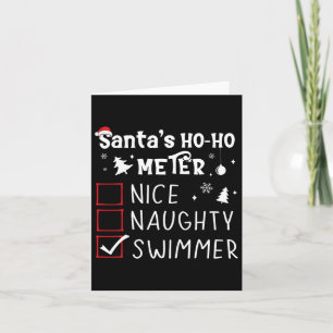 Cartão Belo Nadador Nadador Lista De Natal Nadando Engraç