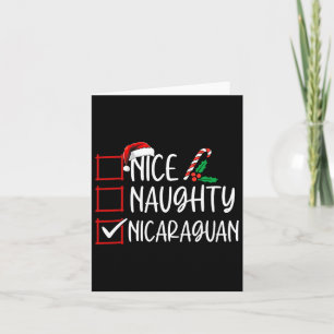 Cartão Belo Naughan Nicaraguan Lista de Natal Papai Noel