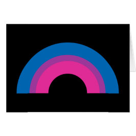 Cartão Belo orgulho bissexual Bandeira do arco-íris preto