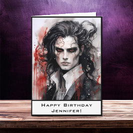 Cartão Belo Sonho Vampiro Lorde Feliz Aniversário
