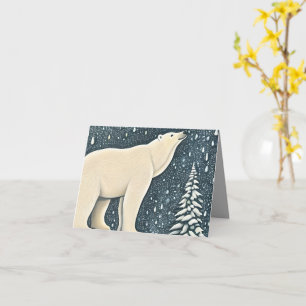 Cartão Belo Urso Polar Ártico