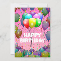 Belos Balões e Confetes de Aniversário