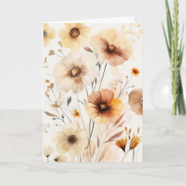 Cartão Belos Flores Selvagens LAMENTAM PELA SUA PERDA