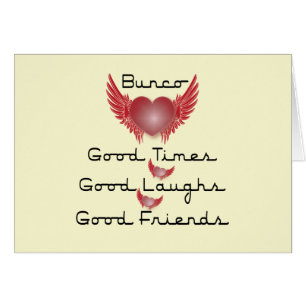 Cartão belos momentos com coração e asas