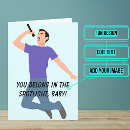 Cartão Belt Out a Note Singer Birthday