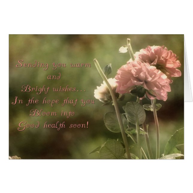 Cartão Bem, Blooming Dahlias (Frente Horizontal)