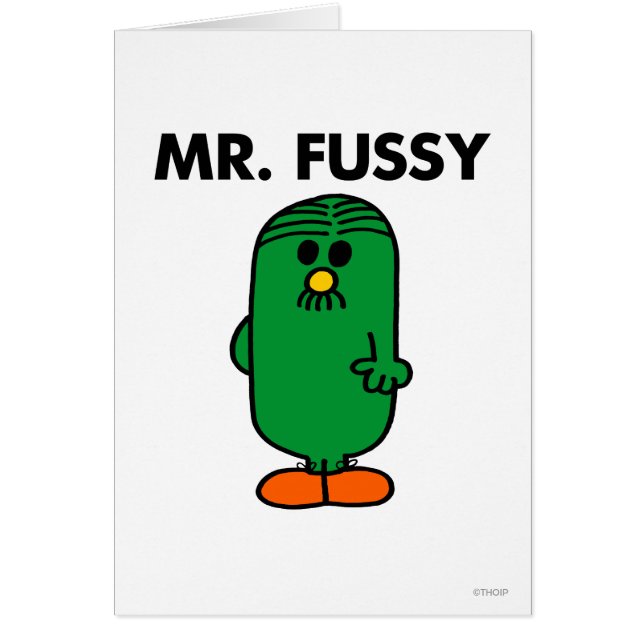 Cartão Bem-educado Sr. Fussy (Frente)