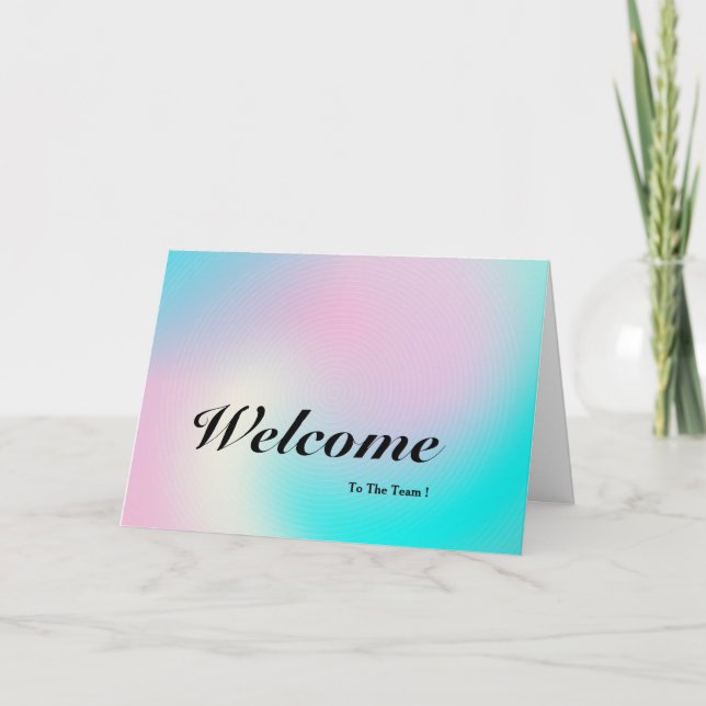 Cartão Bem-Vindo À Equipe (Frente)