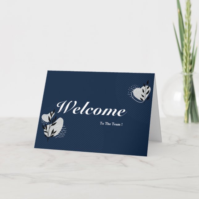 Cartão Bem-Vindo À Equipe (Frente)