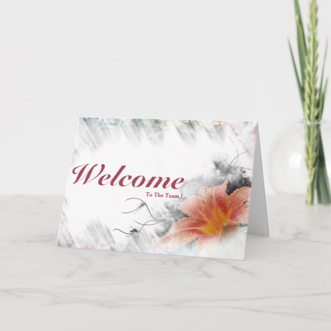 Cartão Bem-Vindo À Equipe (Frente)