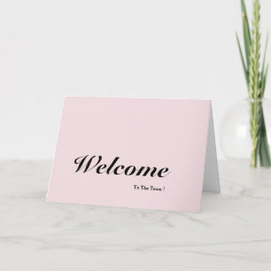 Cartão Bem-Vindo À Equipe