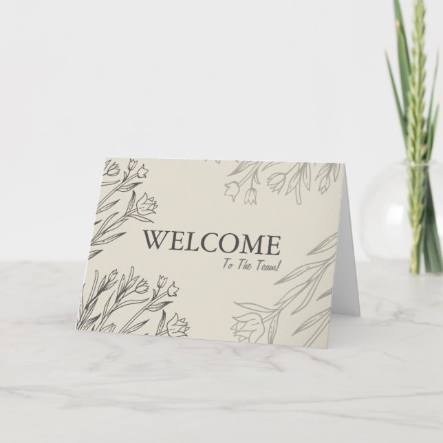 Cartão Bem-vindo à equipe (Frente)