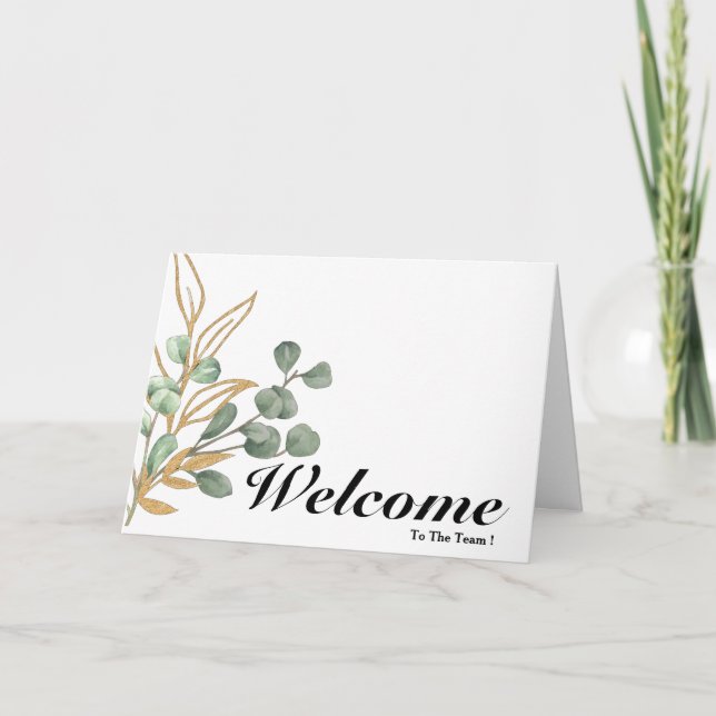 Cartão Bem-Vindo À Equipe (Frente)