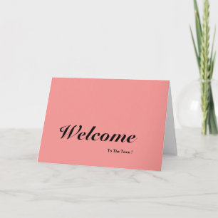 Cartão Bem-Vindo À Equipe