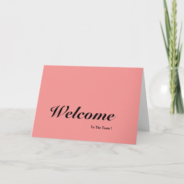 Cartão Bem-Vindo À Equipe (Frente)