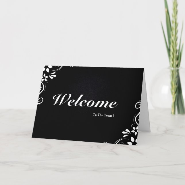 Cartão Bem-Vindo À Equipe (Frente)