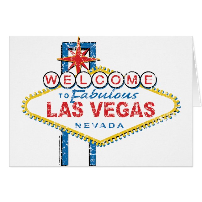 Cartão Bem-vindo a Las Vegas Fabulosa (Frente Horizontal)