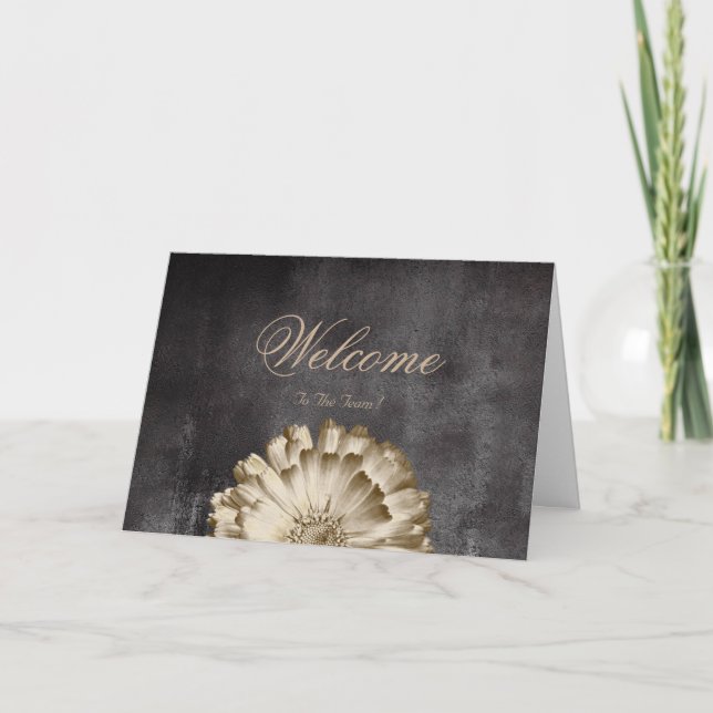 Cartão Bem-Vindo À Margarida De Desejo Da Equipe (Frente)