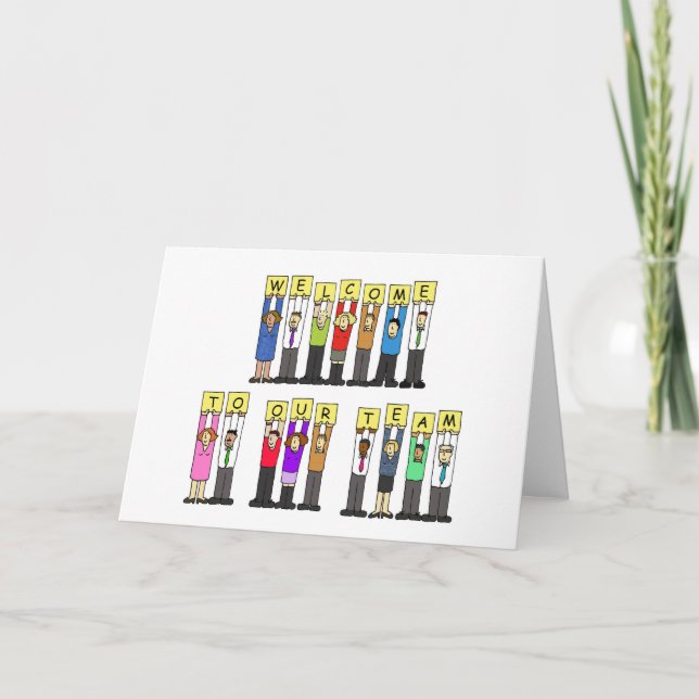 Cartão Bem-vindo à nossa equipe (Frente)