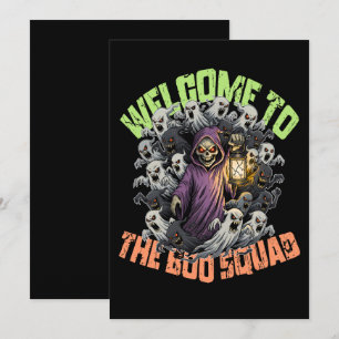 Cartão Bem-vindo ao Boo Squad!