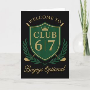 Cartão Bem-vindo ao Clube 6 7 Bogeys Opcional Humor de Go