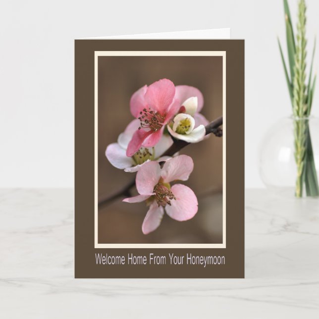 Cartão Bem-vindo ao lar da sua lua de mel (Frente)