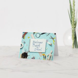 Cartão Bem-vindo de volta à escola - Estilo de notebook c