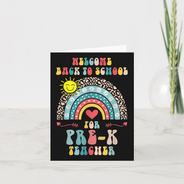 Cartão Bem-Vindo De Volta À Escola Estudante Rainb (Frente)