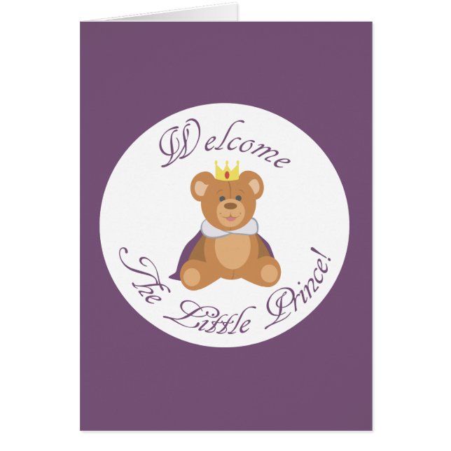 Cartão Bem-Vindo O Pequeno Príncipe (Frente)