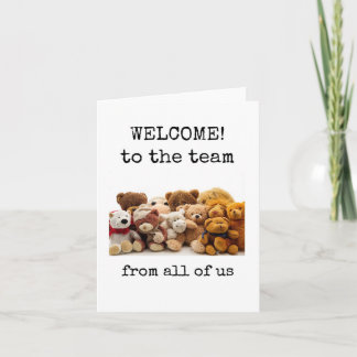 Cartão Bem-vindos à equipe, de todos nós
