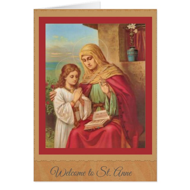 Cartão Bem-vindos à Rua. Anne Parish Virgem Maria (Frente)