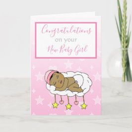 Cartão Bem-vindos ao Mundo Nova Menina Menininha