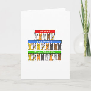 Cartão Bem-vindos de volta ao trabalho Todos nós perdemos