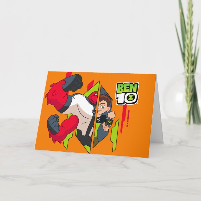 Cartão Ben 10 Transformação de DNA de Quatro Braços (Frente)