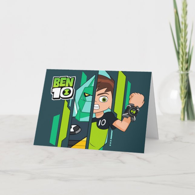 Cartão Ben 10 Transformação de DNA Diamondhead (Frente)