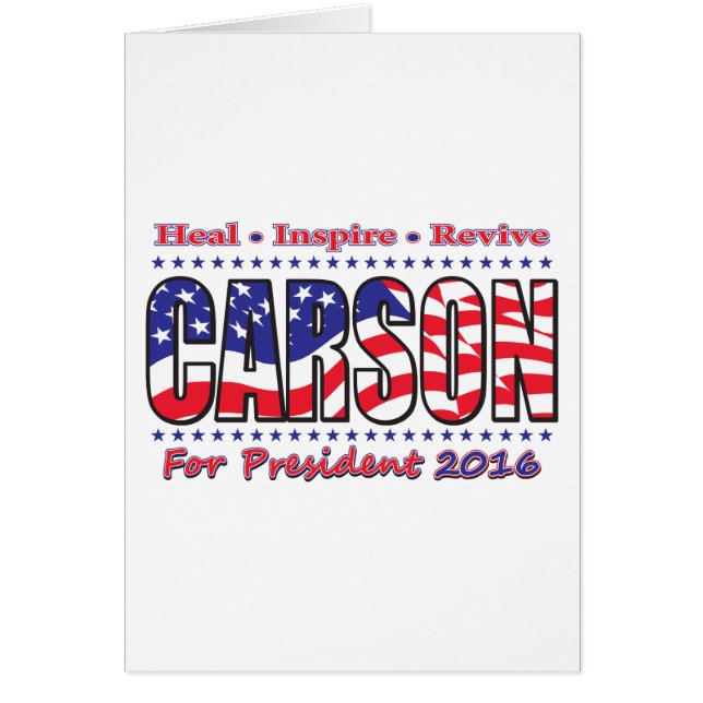 Cartão Ben Carson (Frente)