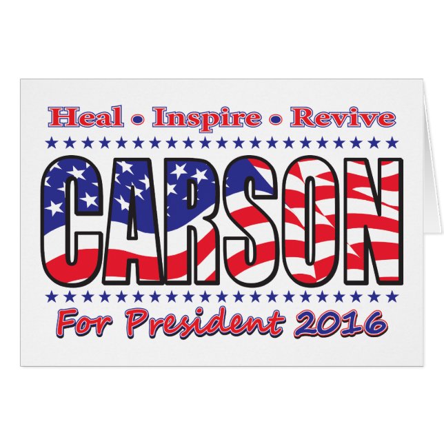 Cartão Ben Carson (Frente Horizontal)